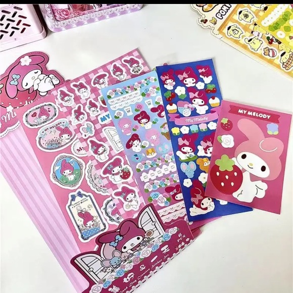 $3 MY MELODY 5 PIECE STICKER SET. NEW. $3 WITH ANY $10 ORDER OR MORE - Picture 3 of 13